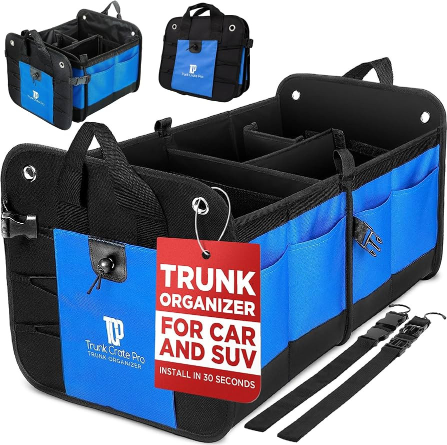 TRUNKCRATEPRO Car Trunk Organizers | Trunk Organizer, Car Storage Organizer - Premium Compartment... | Amazon (US)