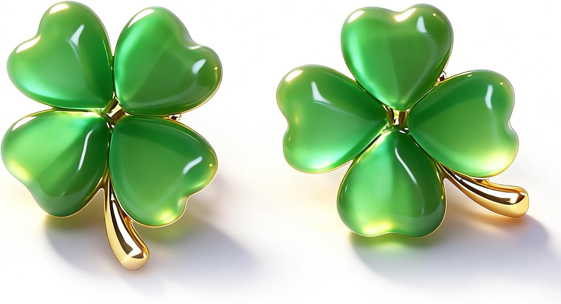 St Patricks Day Earrings for Women, Trendy Statement Four Leaf Clover Shamrock Earrings Stud, St ... | Amazon (US)