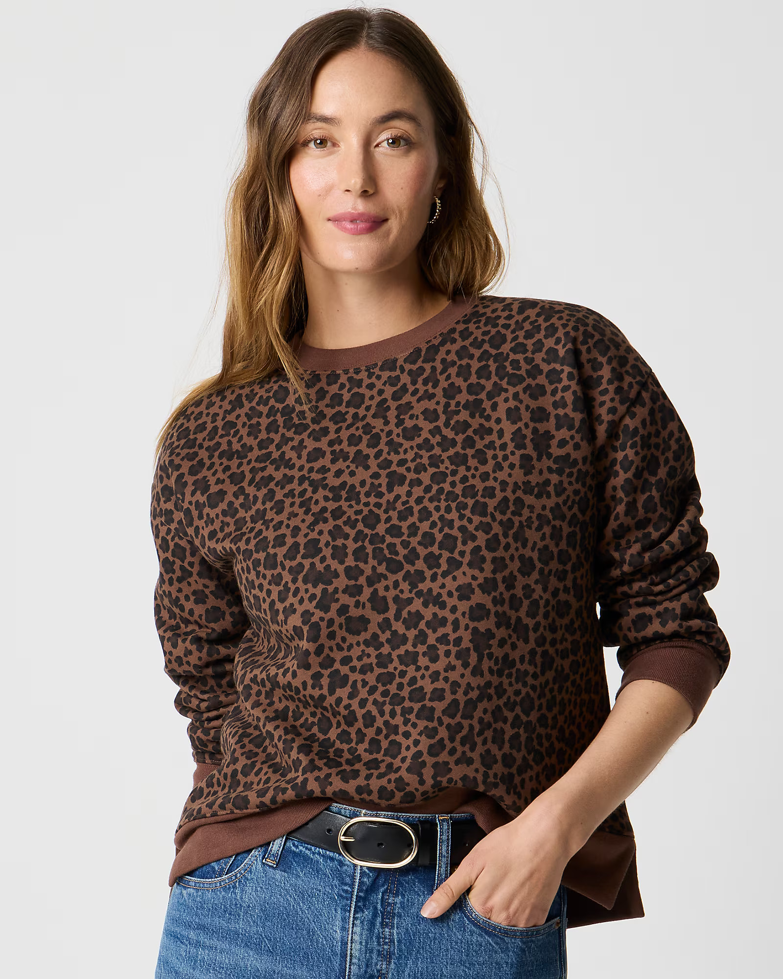 Leopard pullover sweatshirt | J.Crew Factory