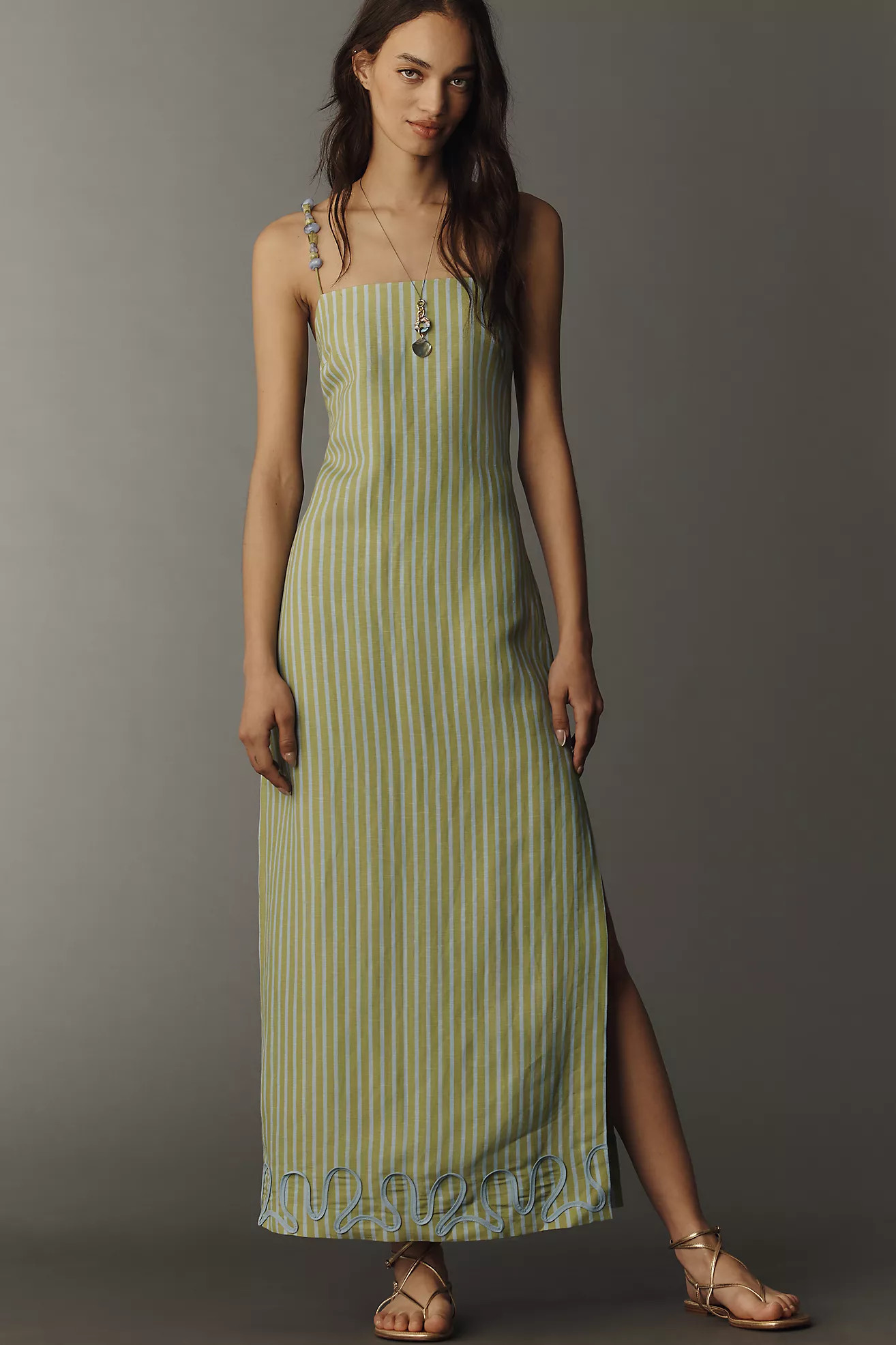 The Wolf Gang Elm Embroidered Maxi Dress | Anthropologie (US)