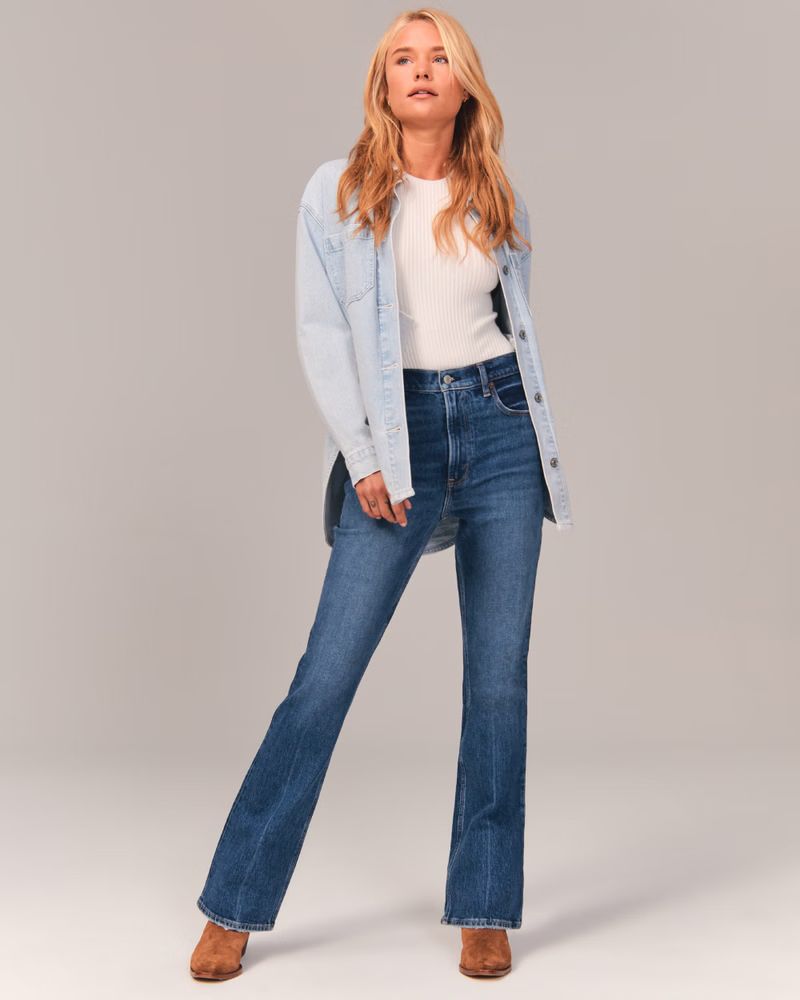 Women's Ultra High Rise Vintage Flare Jeans | Women's Bottoms | Abercrombie.com | Abercrombie & Fitch (US)