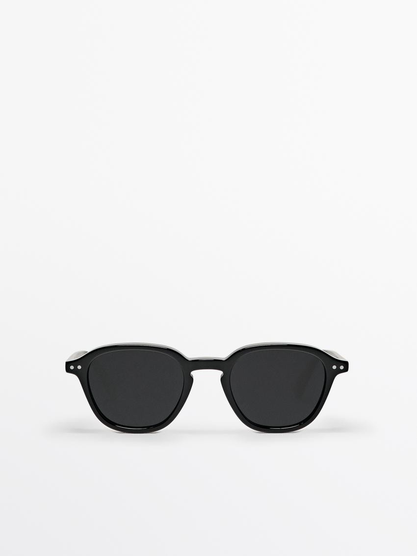 Round acetate sunglasses | Massimo Dutti US
