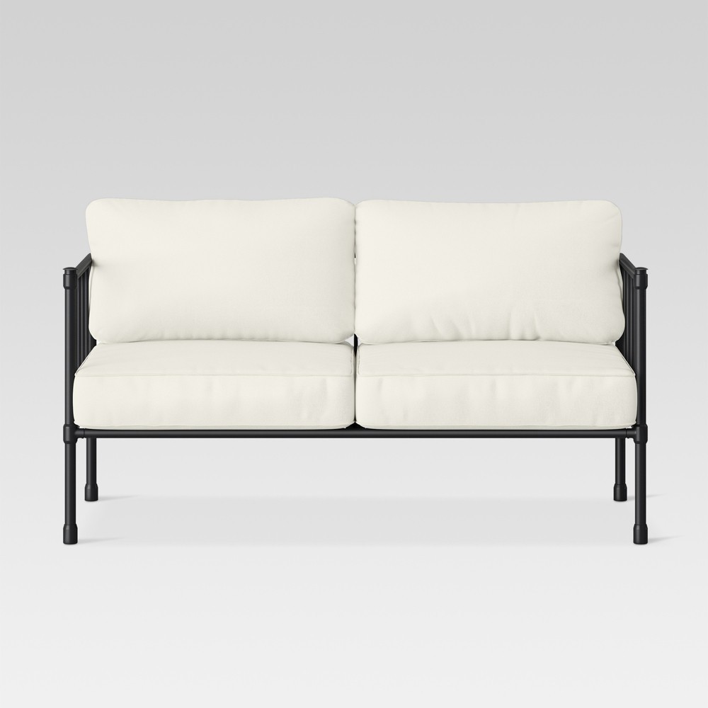 Fernhill Metal Patio Loveseat Linen - Threshold | Target