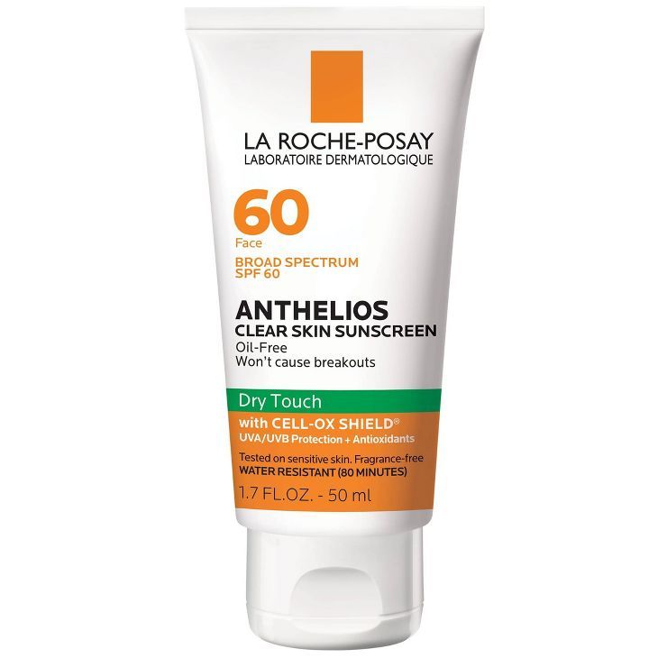 La Roche Posay Anthelios Clear Skin Fast Drying Face Sunscreen for Acne Prone Skin - SPF 60 - 1.7... | Target