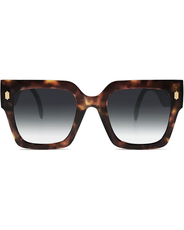 SOJOS Vintage Oversized Square Sunglasses for Women,Retro Womens Luxury Big Sun Glasses UV400 Pro... | Amazon (US)