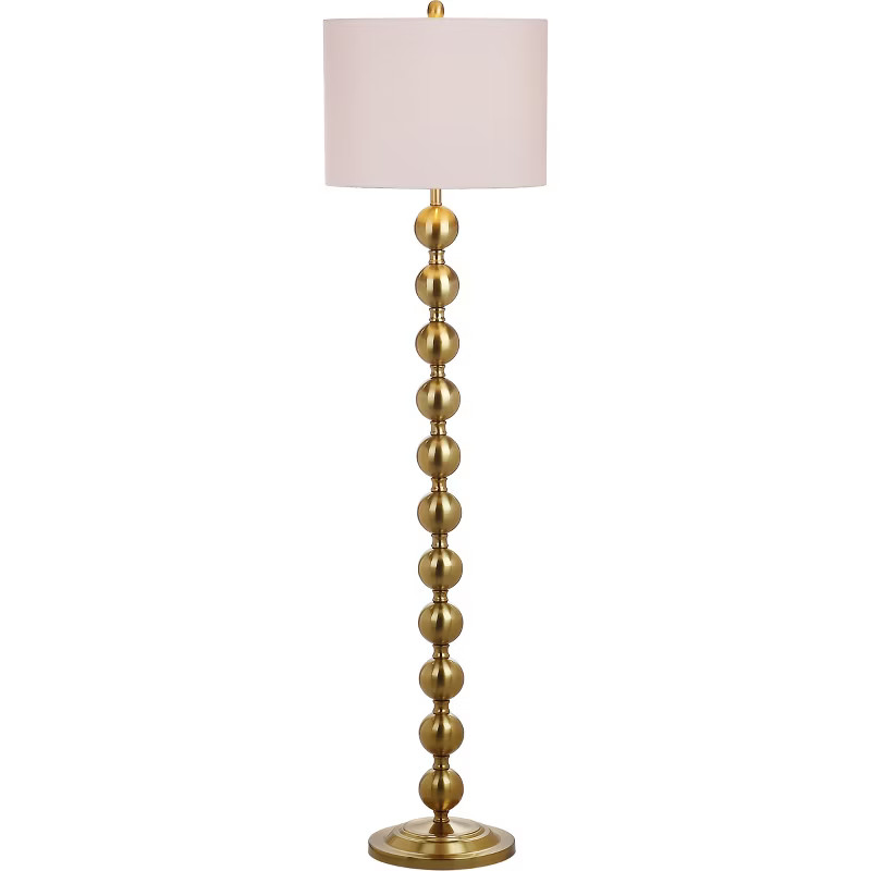 58.5" Reflections Stacked Ball Floor Lamp Brass (Includes CFL Light Bulb) - Safavieh | Target