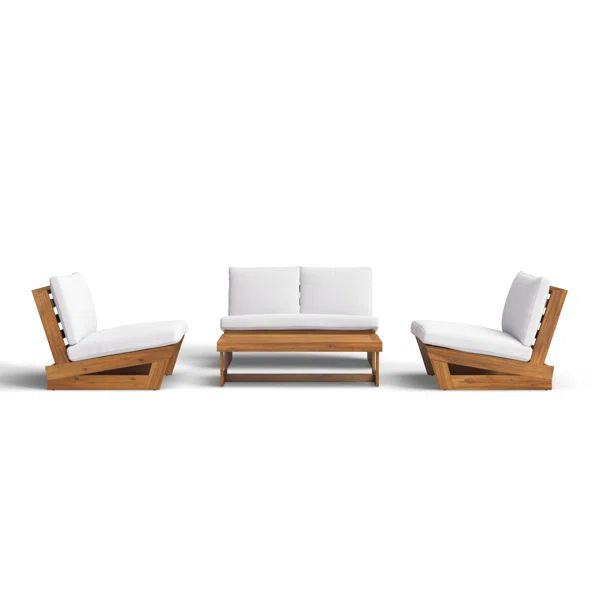 Louise 4 - Person Outdoor Seating Group with Cushions | Wayfair North America
