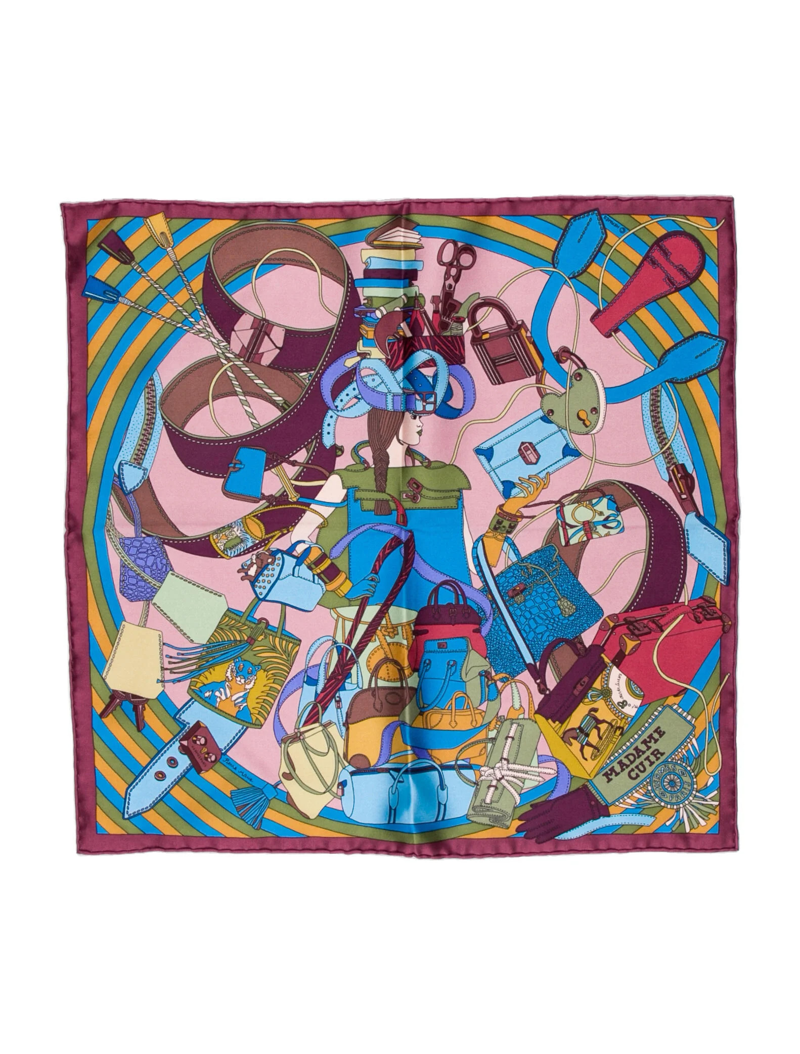 Madam Cuir Handkerchief Silk Scarf w/ Tags | The RealReal