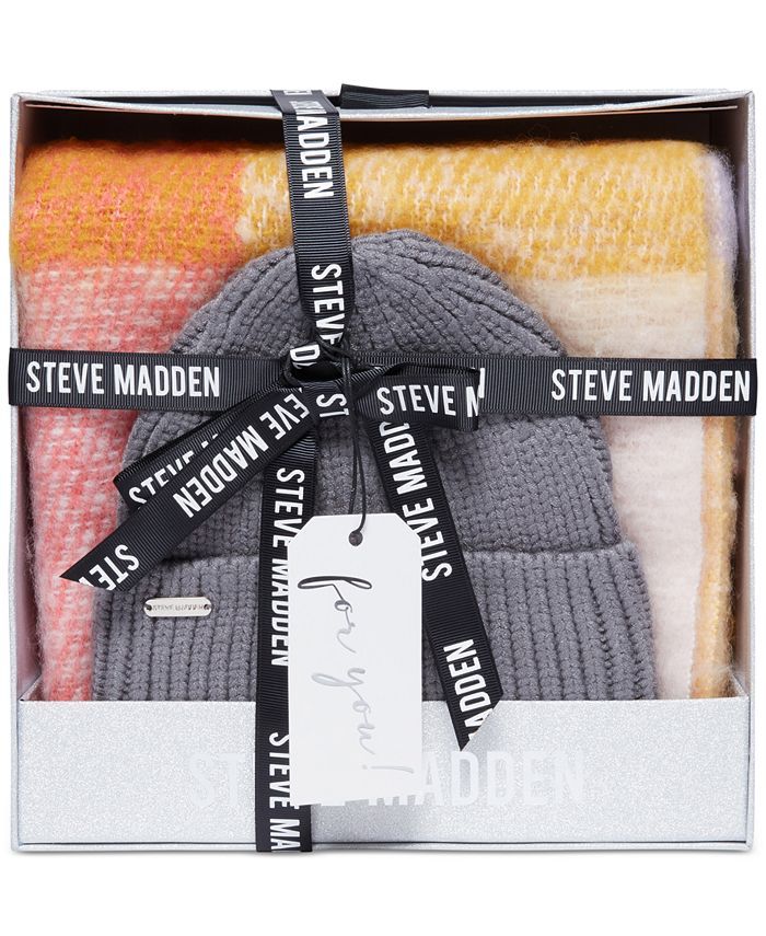 Steve Madden Brushed Hat & Scarf Gift Set & Reviews - Hats, Gloves & Scarves - Handbags & Accesso... | Macys (US)