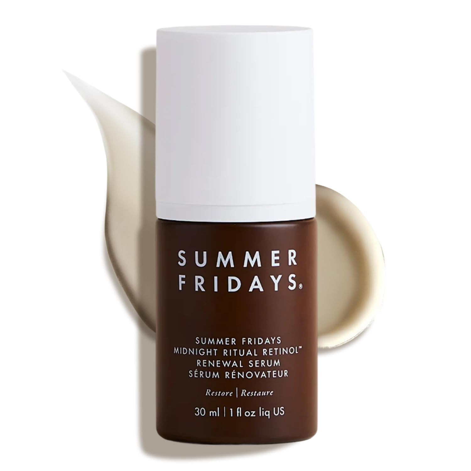 Summer Fridays Midnight Ritual Retinol Serum - Renewal Anti Aging Serum for Face, Fine Lines & Discoloration - Enriched with Jojoba Oil, Hyaluronic Acid & Niacinamide to Renew Skin's Appearance (1 oz) | Amazon (US)