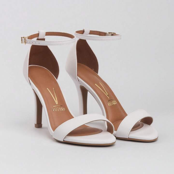 Sandália Vizzano Salto Alto Gisele Branca | SHEIN