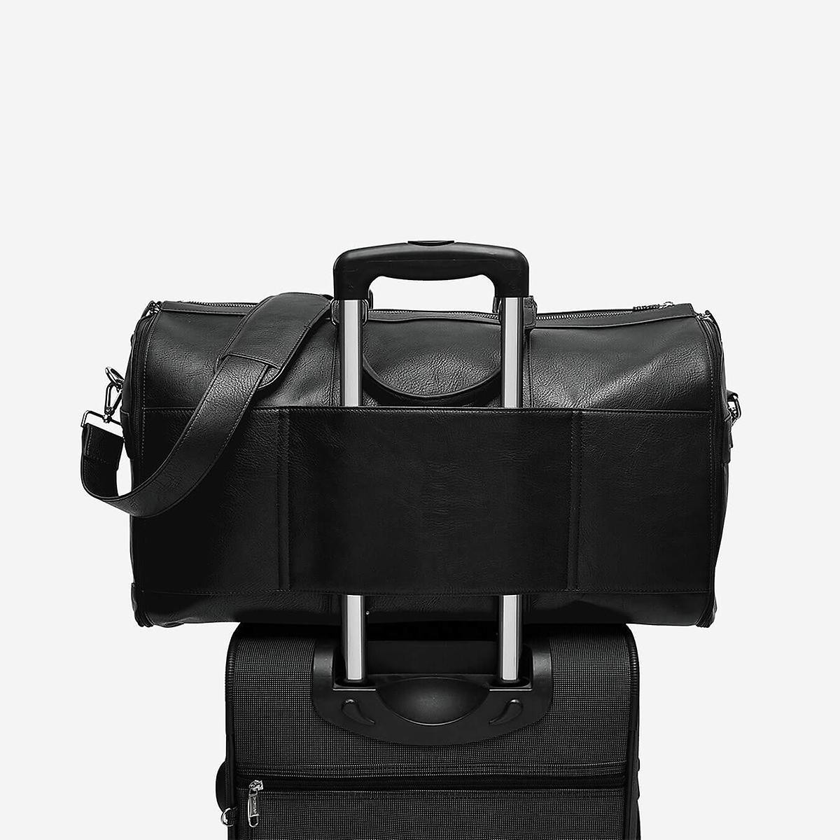 Stackers Black Weekender Garment Bag | The Container Store