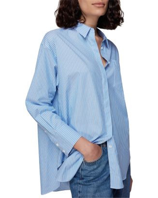 Whistles Striped Oversized Shirt  | Bloomingdale's Women | Bloomingdale's (US)