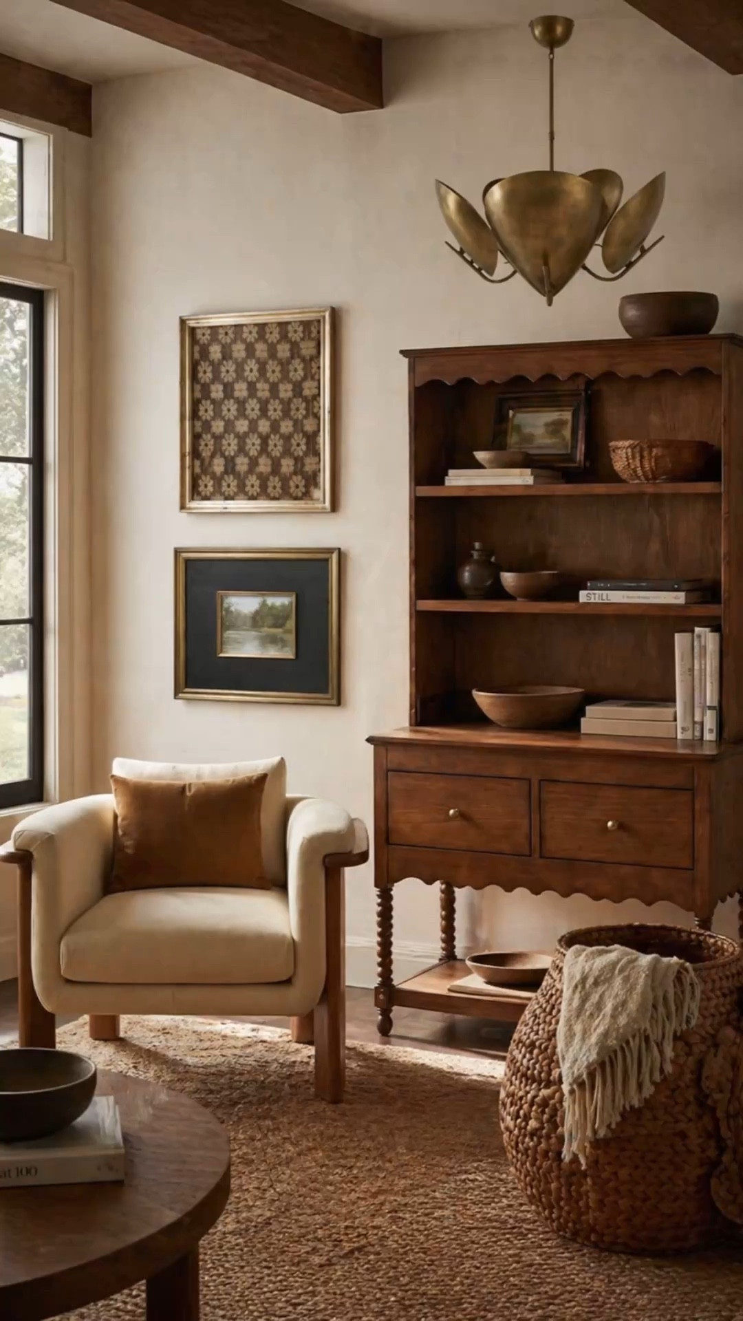 This corner feels like it’s been collected over time…not styled overnight. Warm woods, soft textures, and that lighting that makes everything look expensive without trying 🥰

#LTKSeasonal #LTKHome #LTKSaleAlert