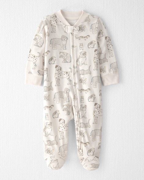 Baby Organic Cotton Sleep & Play Pajama in Pet Print | Carter's Inc