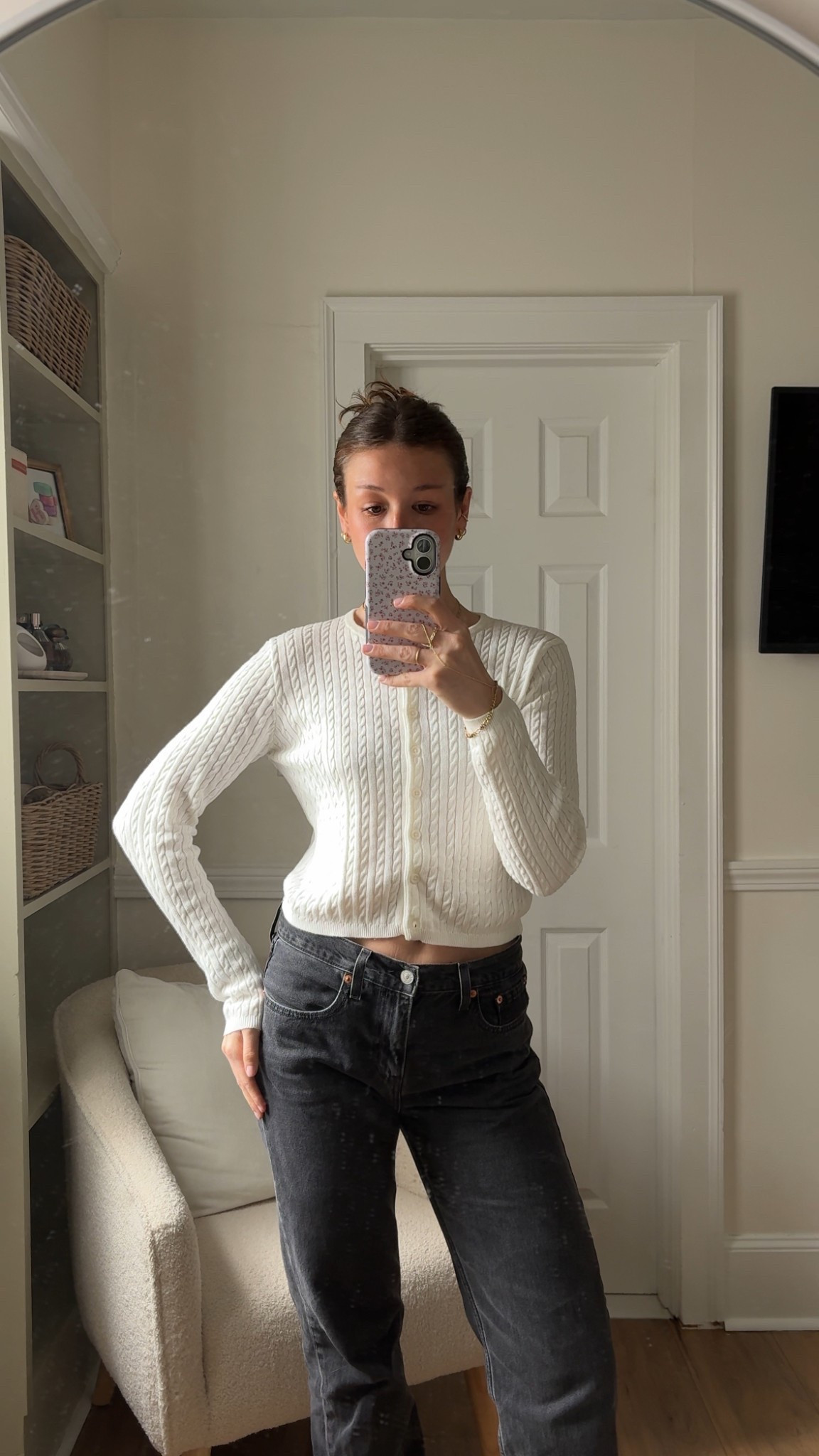 These Levi low pro jeans are so comfy I size up 1 to a 27

Sweater is Brandy Melville 

#LTKSeasonal #LTKFindsUnder50 #LTKStyleTip