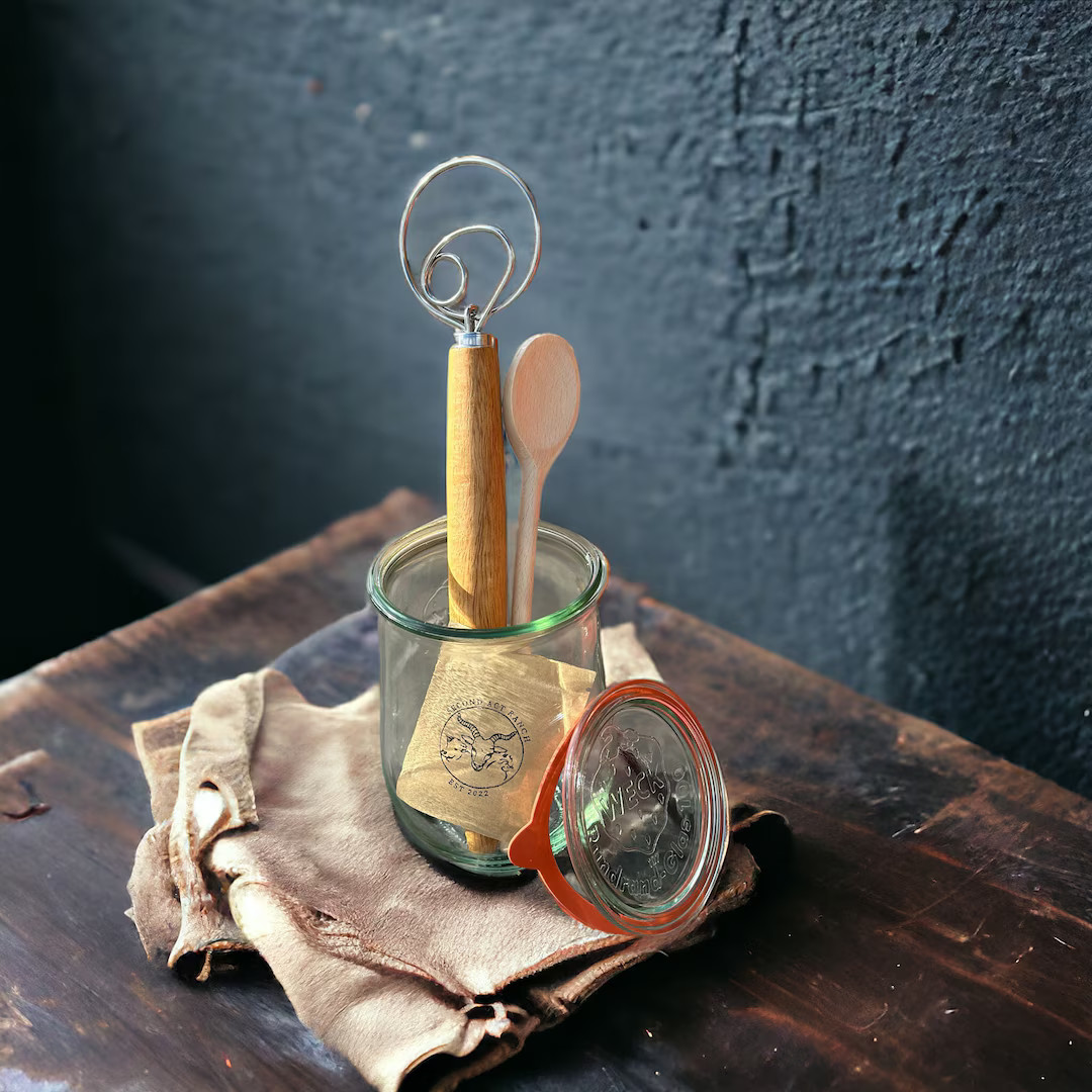 Basic Sourdough Starter Kit With Weck Tulip Jar, San Francisco 150 Year Old, Bread Making Kit, Da... | Etsy (US)