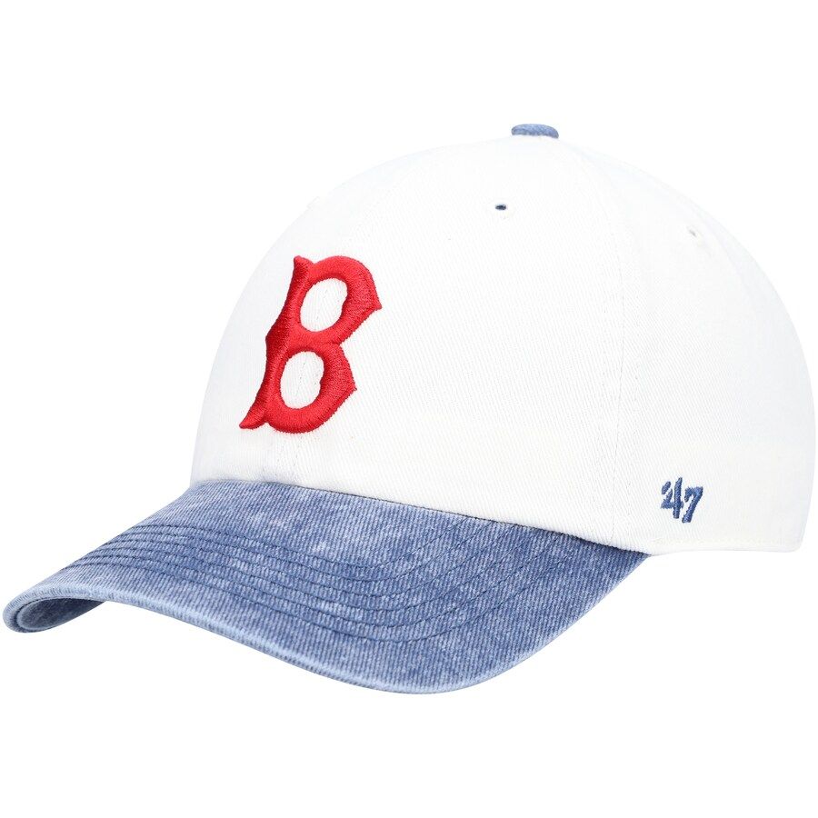 Boston Red Sox '47 Apollo Two-Tone Cleanup Snapback Hat - White/Navy | Fanatics