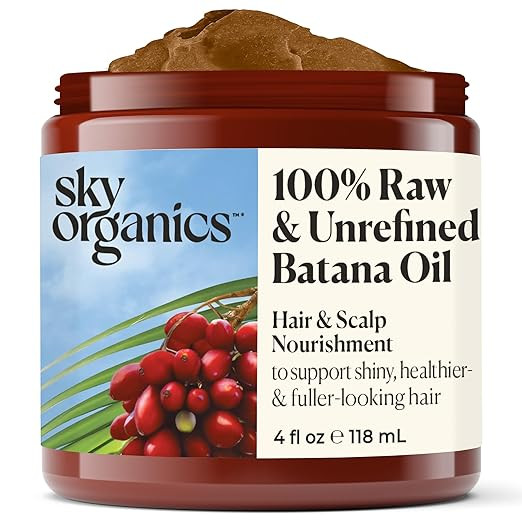Sky Organics - Batana Oil, 4 fl oz - 100% Raw & Unrefined - Hair & Scalp Nourishment - Fatty Acid... | Amazon (US)
