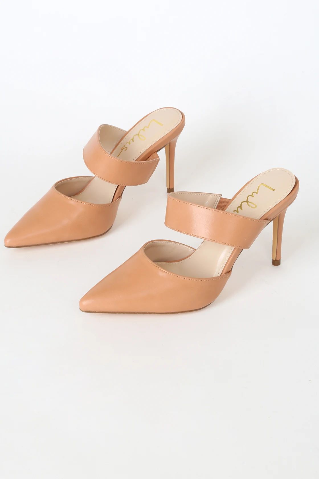 Faire Tan Pointed-Toe Mules | Lulus (US)