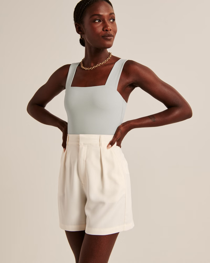 Women's Double-Layered Seamless Fabric Squareneck Bodysuit | Women's Tops | Abercrombie.com | Abercrombie & Fitch (US)