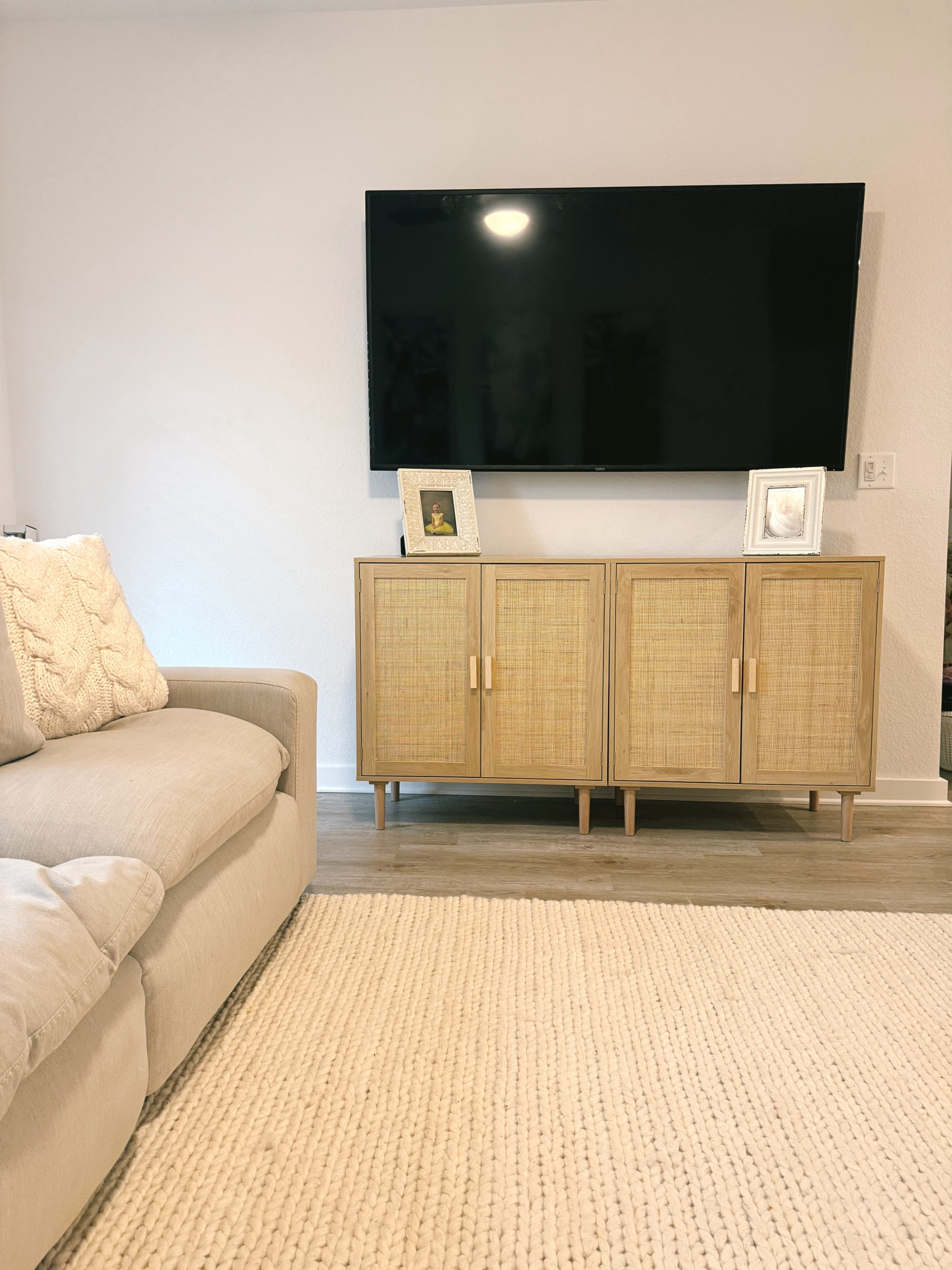 TV console for under $250. Used 2 sideboards from Amazon side by side! Expensive look for less 🙌🏼

#LTKStyleTip #LTKHome