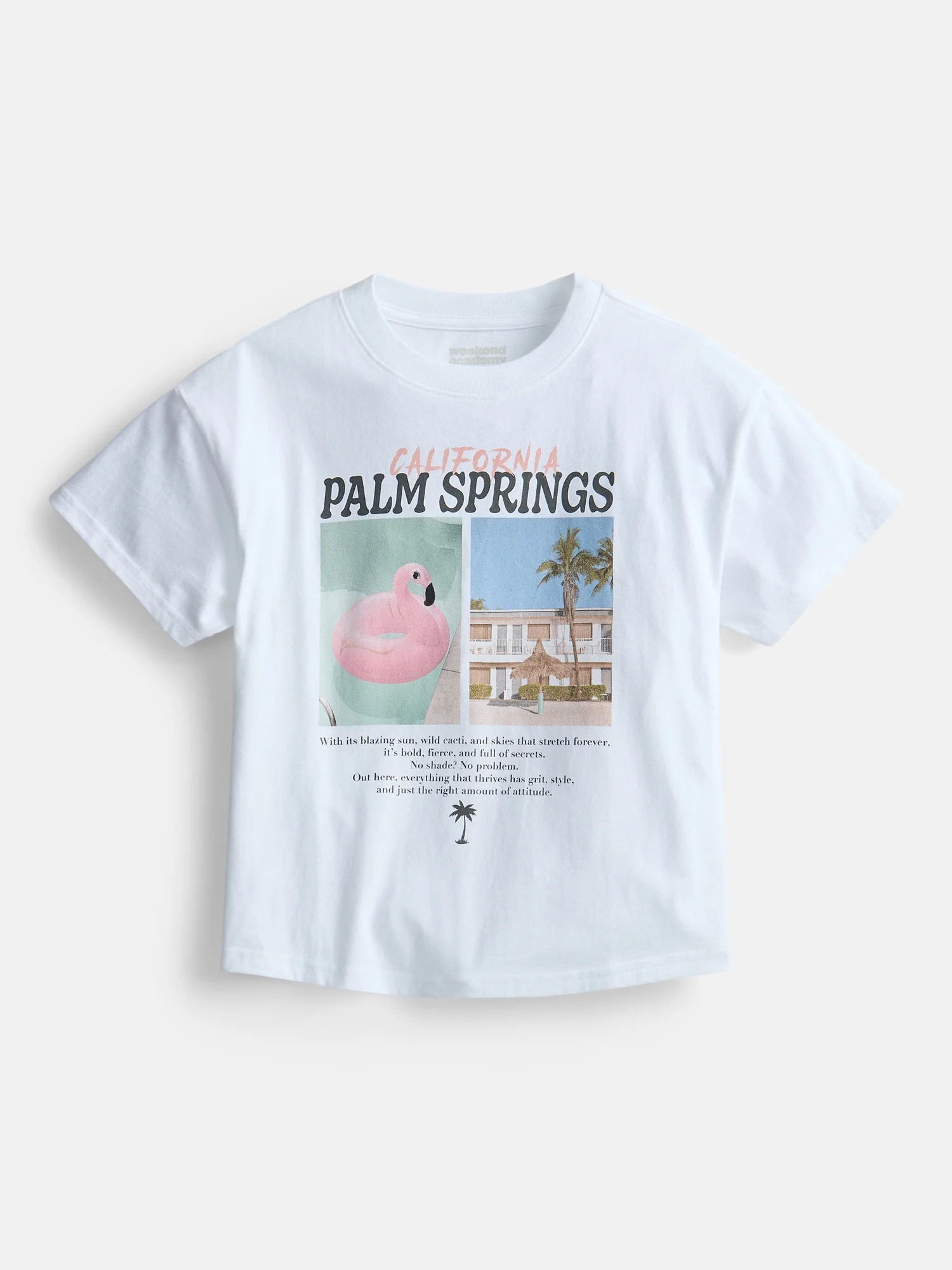 Weekend Academy Girls Graphic Cotton Tee with Short Sleeves, Sizes 4-18 - Walmart.com | Walmart (US)