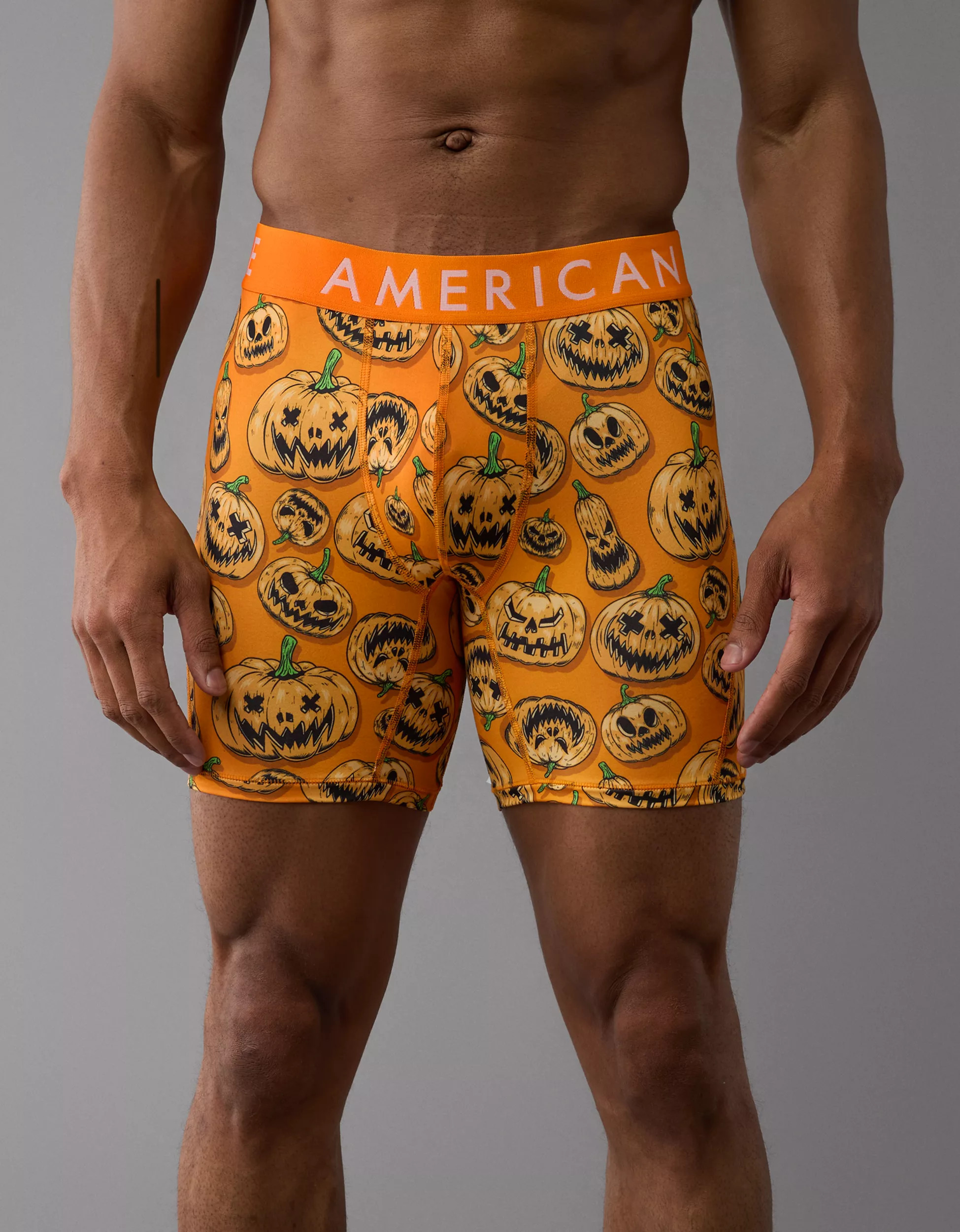 AEO Men's Jack-O-Lantern Halloween 6" Flex Boxer Brief | American Eagle Outfitters (US & CA)