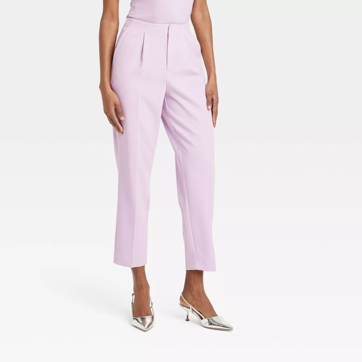 Women's High-Rise Tailored Trousers - A New Day™ Lavender 2 | Target