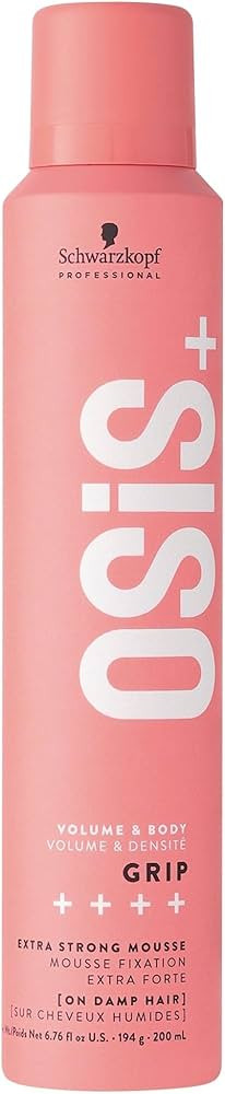 Schwarzkopf Professional OSiS Grip Hair Mousse For Straight Wavy Curly Hair Maximising Volume And... | Amazon (UK)