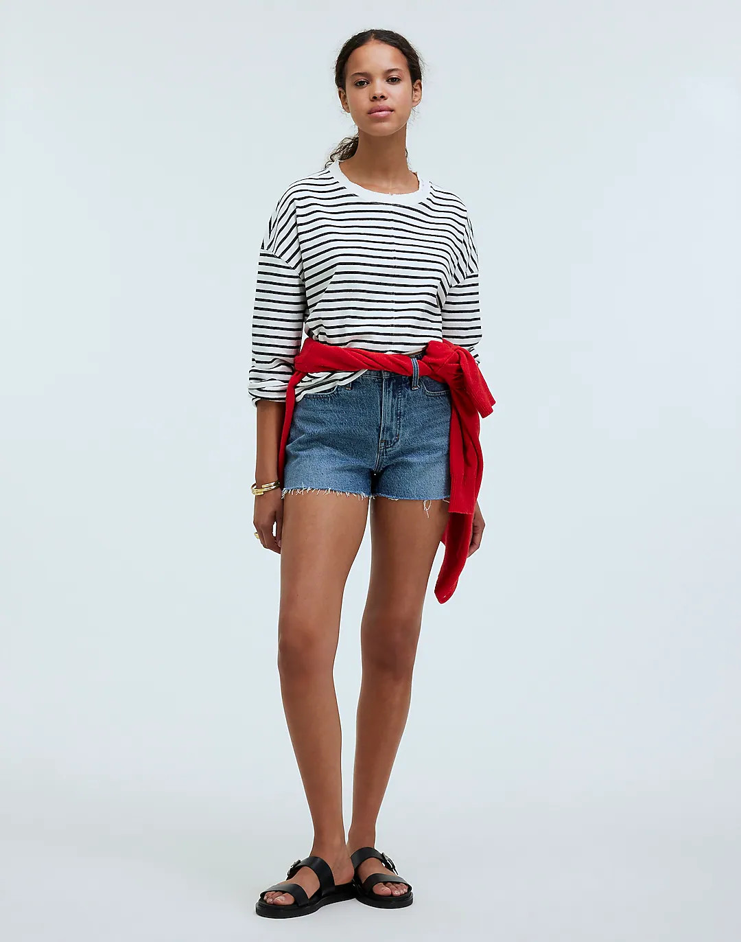 Easy Long-Sleeve Rugby Tee in Contrasting Stripe | Madewell