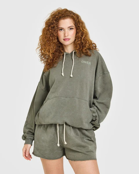 Raw Lounge Oversized Hoodie 
 Washed Alpine Green | Oner Active (UK / US)