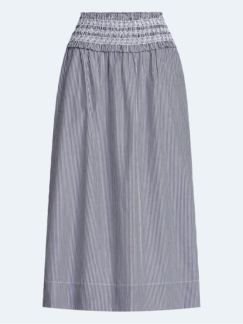 Free Assembly Women's and Women's Plus Striped Cotton Maxi Skirt with Smocked Waist, Sizes XS-4X | Walmart (US)