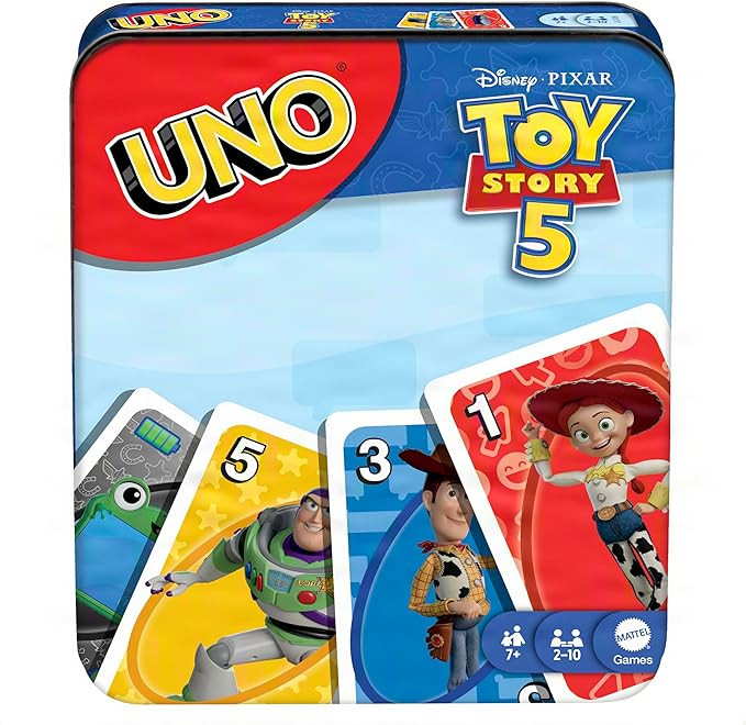 Mattel Games UNO Disney and Pixar Toy Story 5 Card Game with Movie-Inspired Deck for Kid & Family... | Amazon (US)