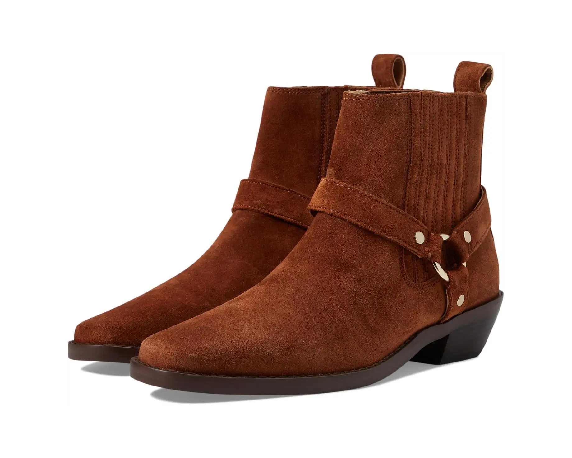 Women's Madewell The Santiago Western Ankle Boot in Suede | Zappos