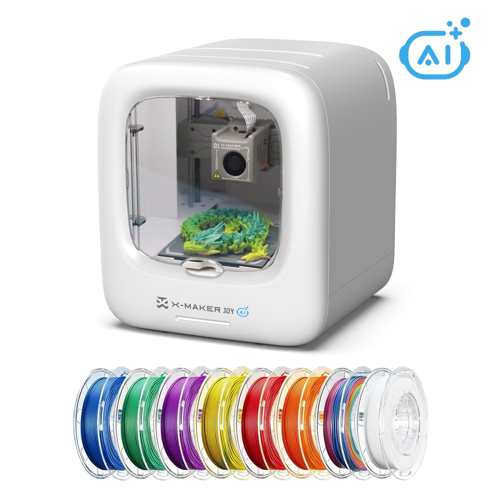 AI-Powered 3D Printer for Kids, 3D Printer with 8 PLA Filament Set, AI Design App, Huge Toy Libra... | Amazon (US)