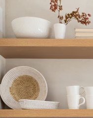 Woven Basket - White + Natural - No. 2A | The Little Market