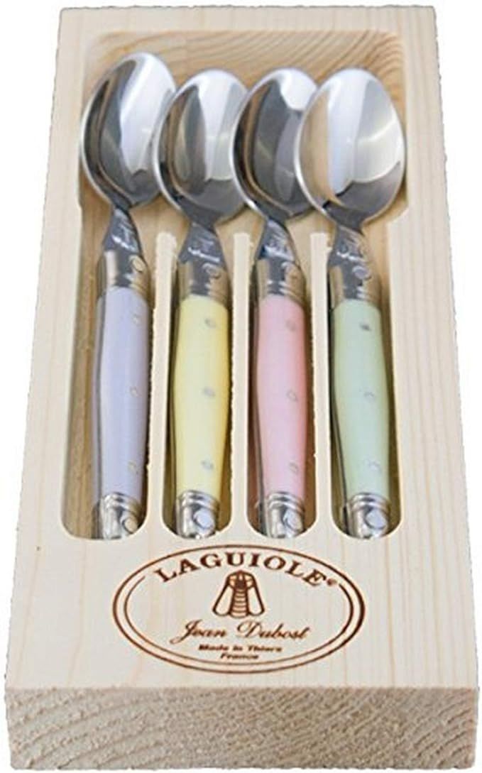 Jean Dubost 4 Dessert Spoons, Pastel | Amazon (US)