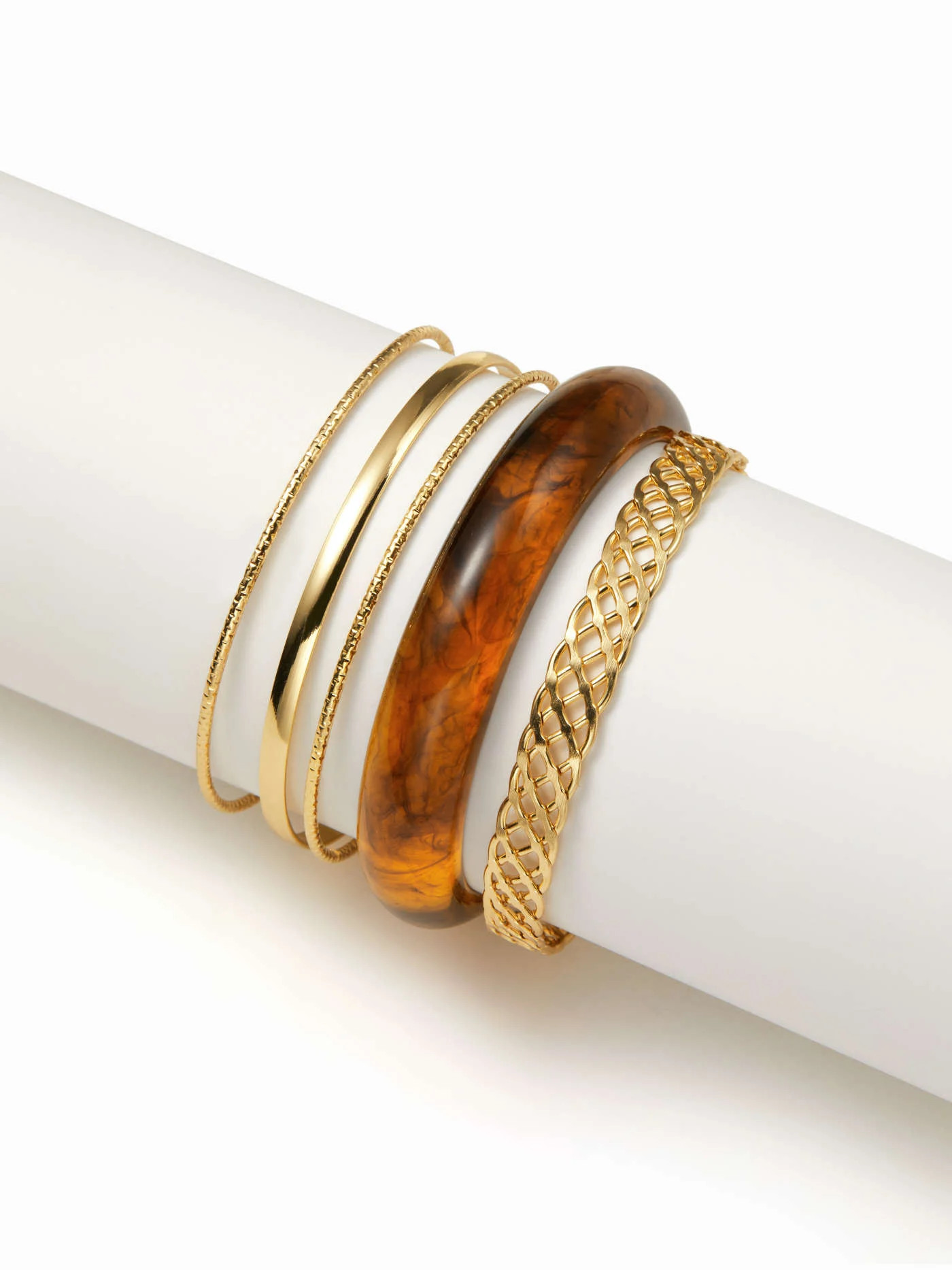 8 PCS TWISTED & TEXTURED & FLORAL BRACELET SET CHF 12.90 | Cider