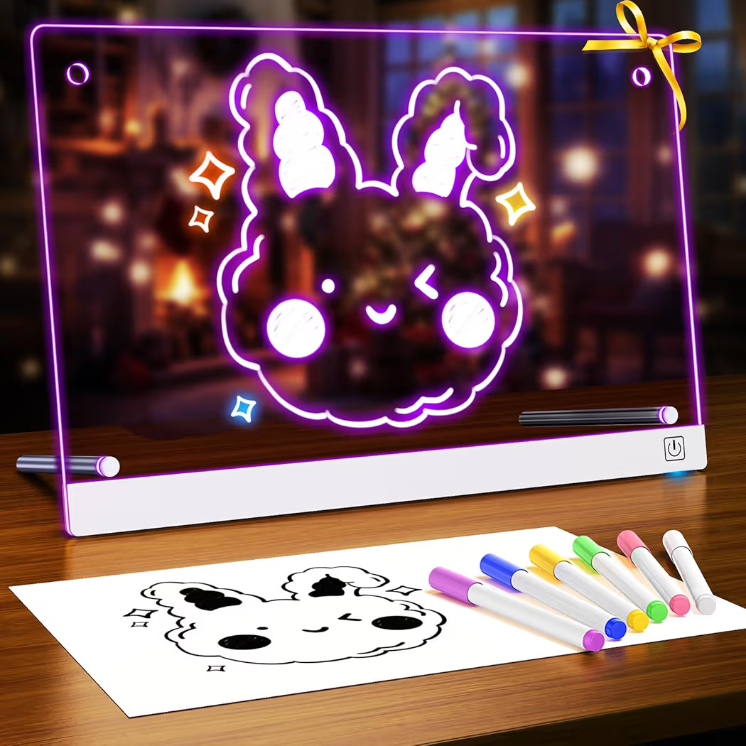 Led Drawing Board for Kids, 14"x10", 3 Mode and 7 Color, Light Up Lumi Board, Acrylic Dry Erase L... | Amazon (US)
