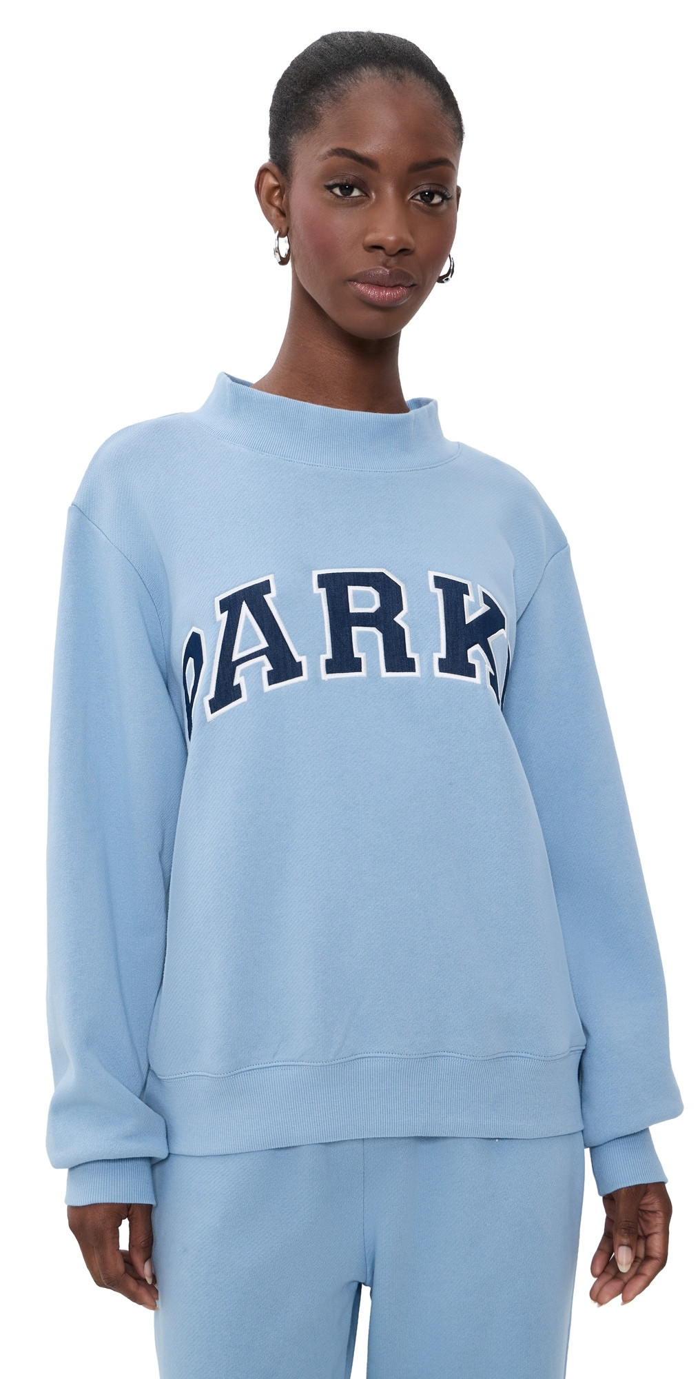 PARKE Varsity Sweatshirt Sky/Denim S/M | Shopbop