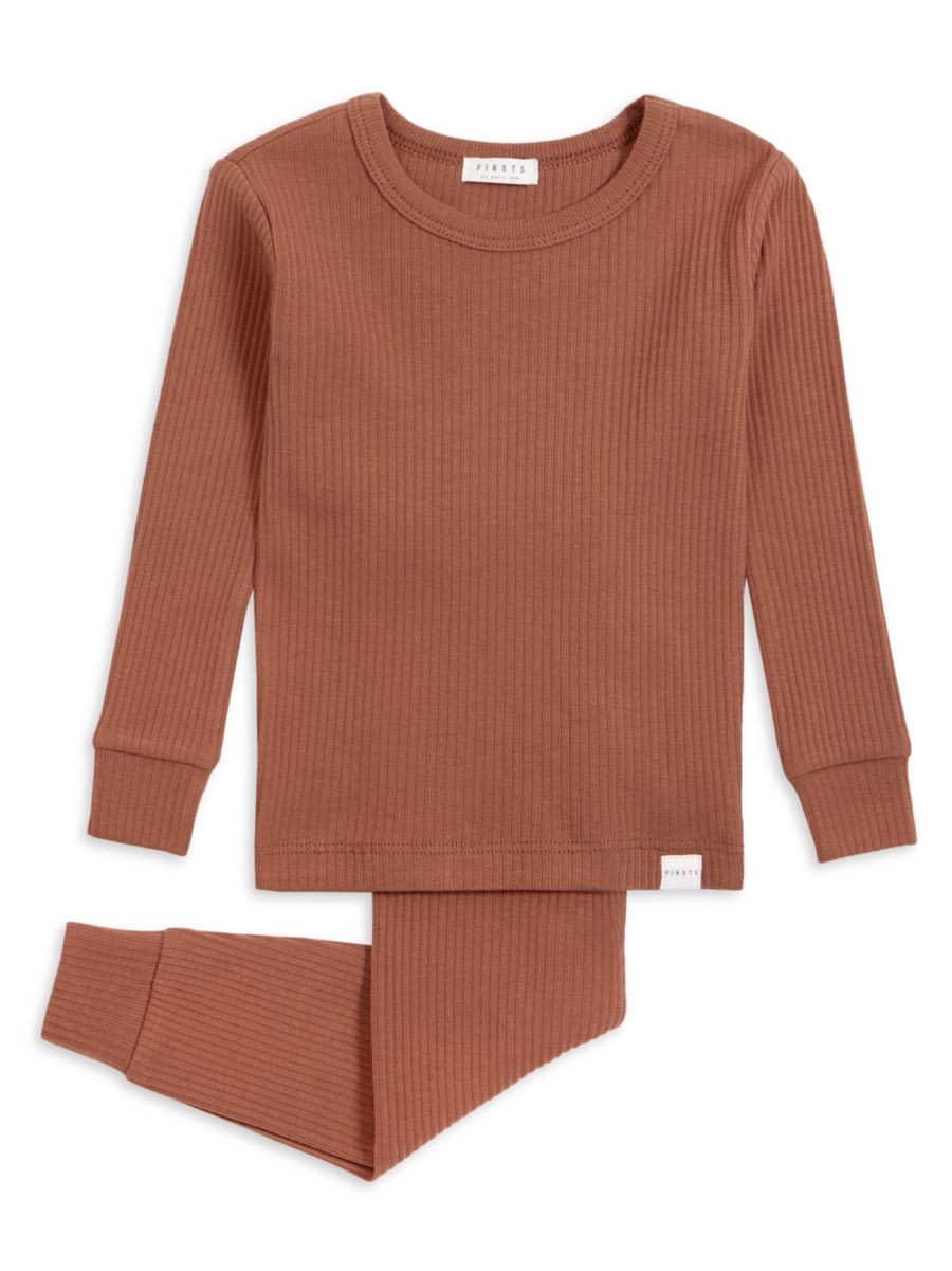 Firsts by Petit Lem Kid's 2-Piece National Parks Modal Ribbed Long-Sleeve Pajama Set | Saks Fifth Avenue