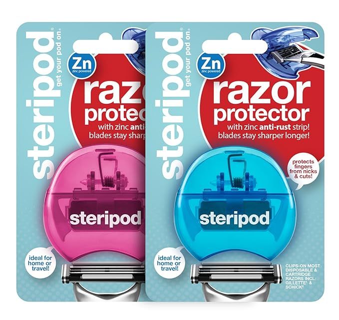 Steripod Razorpod - Clip-On Razor Protector (2-Pack Blue & Pink) | Amazon (US)