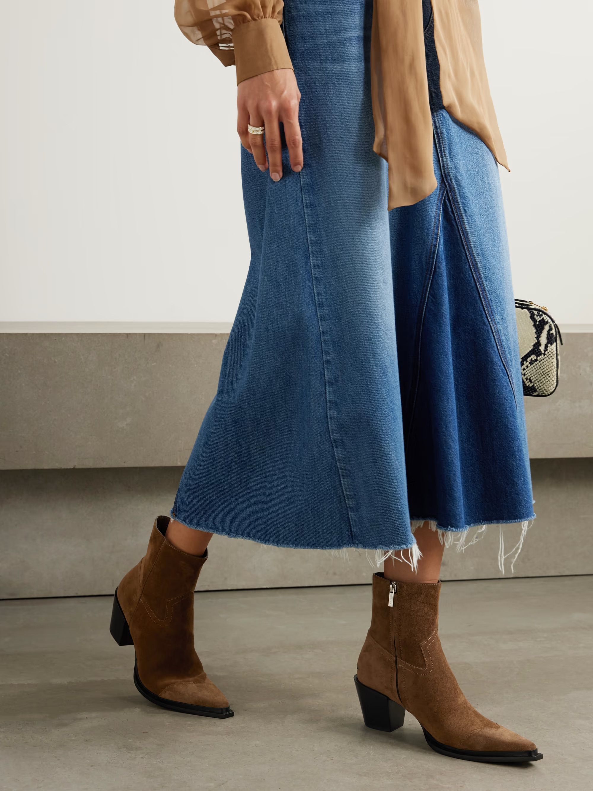 Cece 60 suede pointed-toe ankle boots | NET-A-PORTER (US)