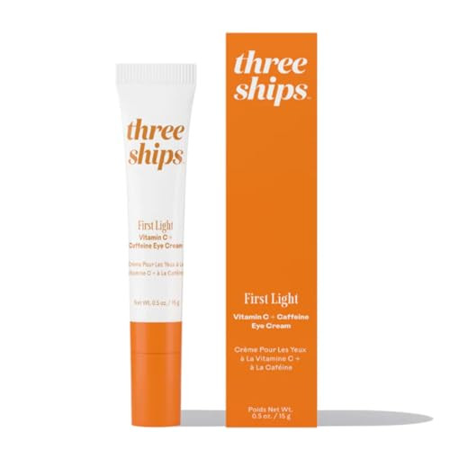 Three Ships - First Light Vitamin C + Caffeine Eye Cream | De-Puff, Awaken, Hydrate Under-Eye Area | Cruelty-Free, Vegan, Paraben-Free, Sensitive Skin Safe (0.5 oz | 15 g) | Amazon (US)