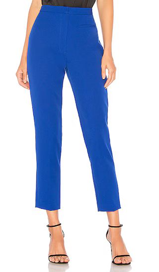 MILLY Stretch Crepe High Waisted Skinny Pant in Cobalt | Revolve Clothing (Global)