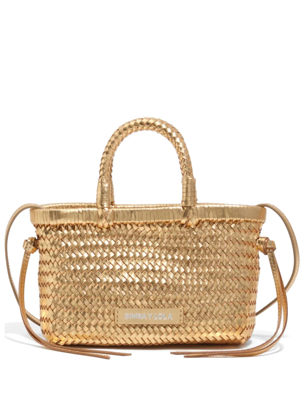 Bimba y Lolawoven top-handles leather bag | Farfetch Global