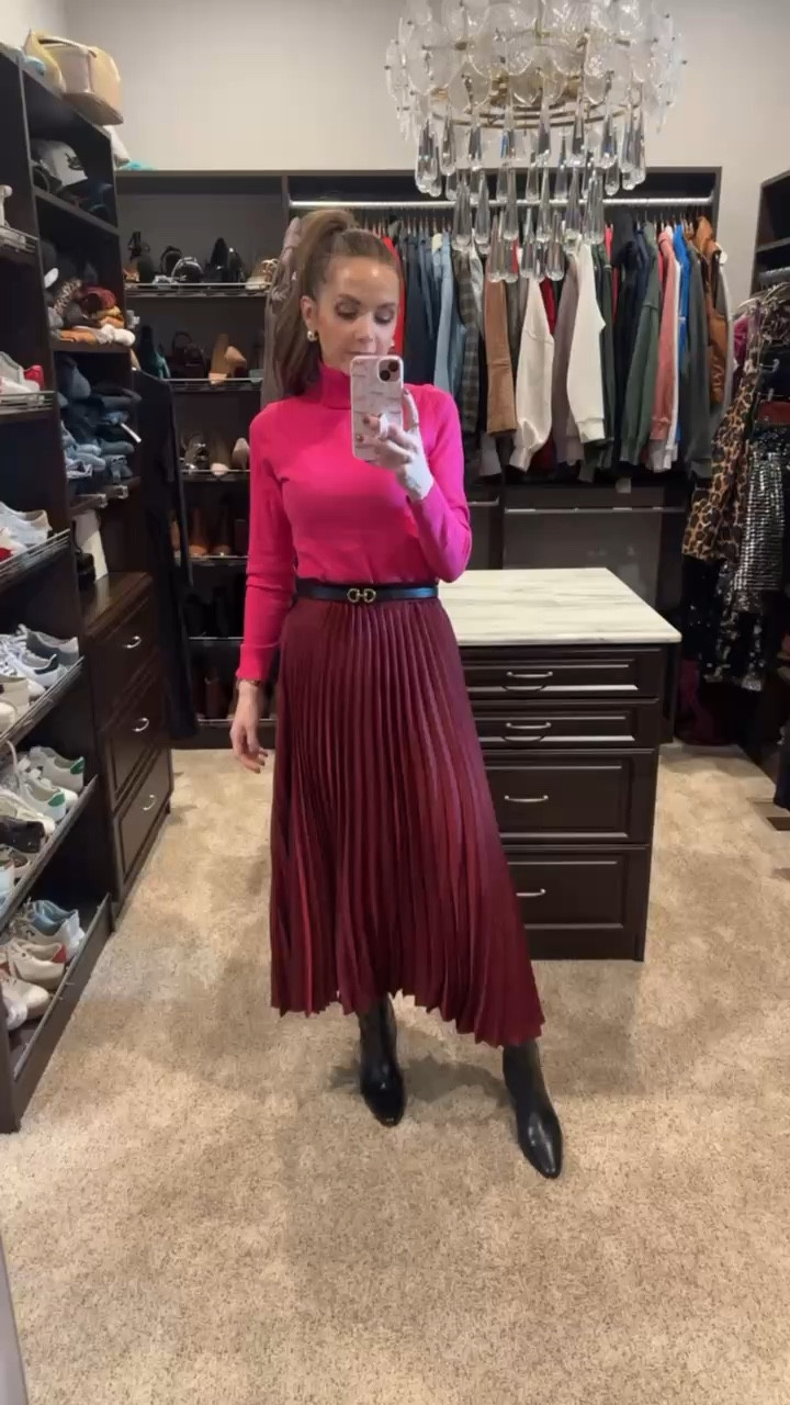 Winter style for church or work with knee high boots + pleated skirt 

#LTKWorkwear #LTKStyleTip #LTKSeasonal