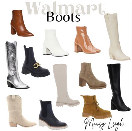 New Fall boots on Walmart. 

Ankle, tall, suede, chain, platform,
Heel, pointed toe, brown, tan, cognac, black, white, silver, cowboy, Chelsea, bootie, tall, shoes, 

#LTKshoecrush #LTKunder100 #LTKunder50