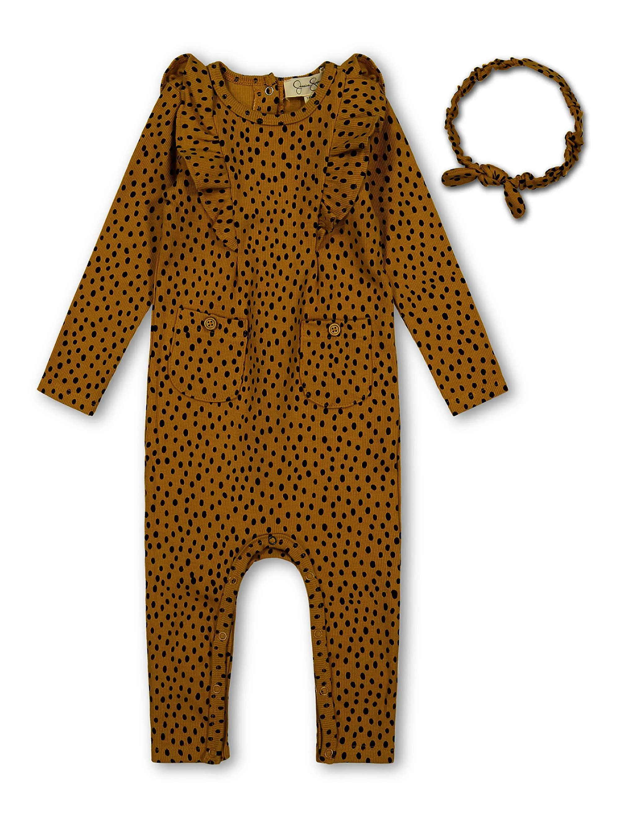 Jessica Simpson Baby Girl Jumpsuit & Headband, 2pc | Walmart (US)